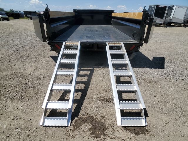 Aluminum loading ramps deployed